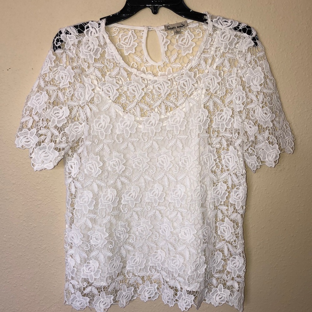 Haute Monde Lace Floral Top